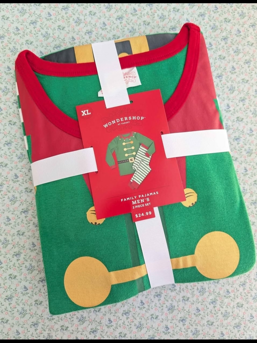 NEW Wondershop Christmas Elf Men's XL Pajamas Set